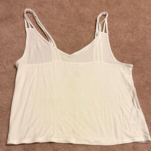 White Cropped Tank